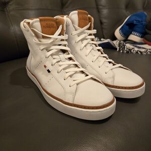 Allen Edmonds Mens White High-Top Sneakers Size 9.5